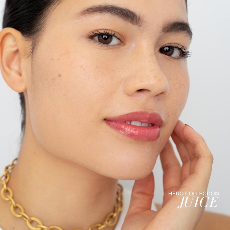 FITGLOW Beauty Lip Colour Serum | Hydrating Lip Gloss | Plumping Anti-Aging Lip Treatment | Natural Shine with Pomegranate Sterols & Collagen | Buildable Color for Dry Chapped Lips | Juice - 10g - Image 3